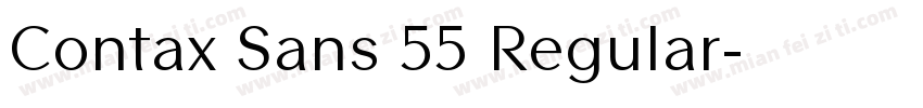Contax Sans 55 Regular字体转换